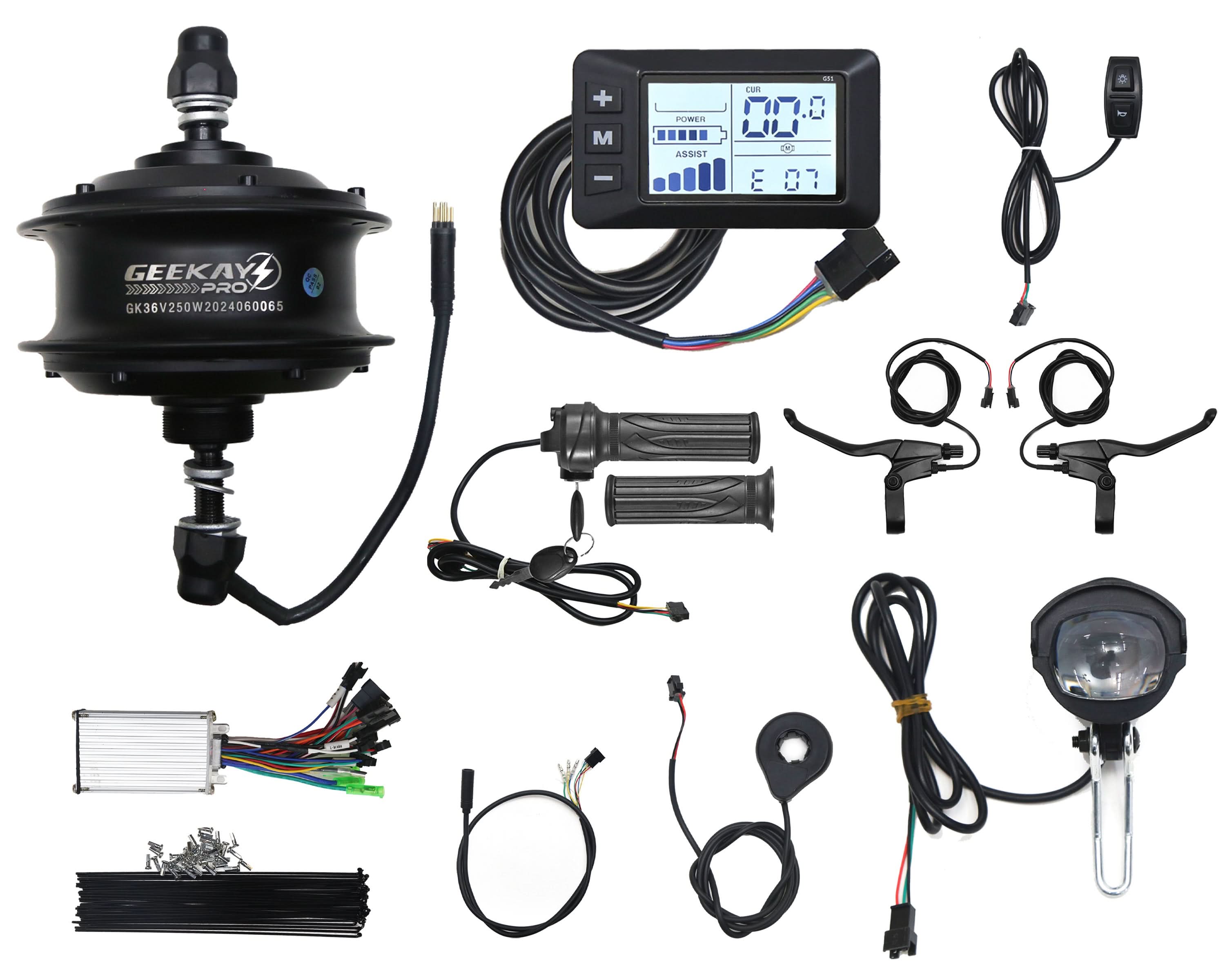 Buy 36V 250W Pro Premium Hub Motor Kit BLDC For Cycle Online