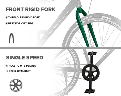 "XANDER SINGLE SPEED 700C - Geekay Bikes"