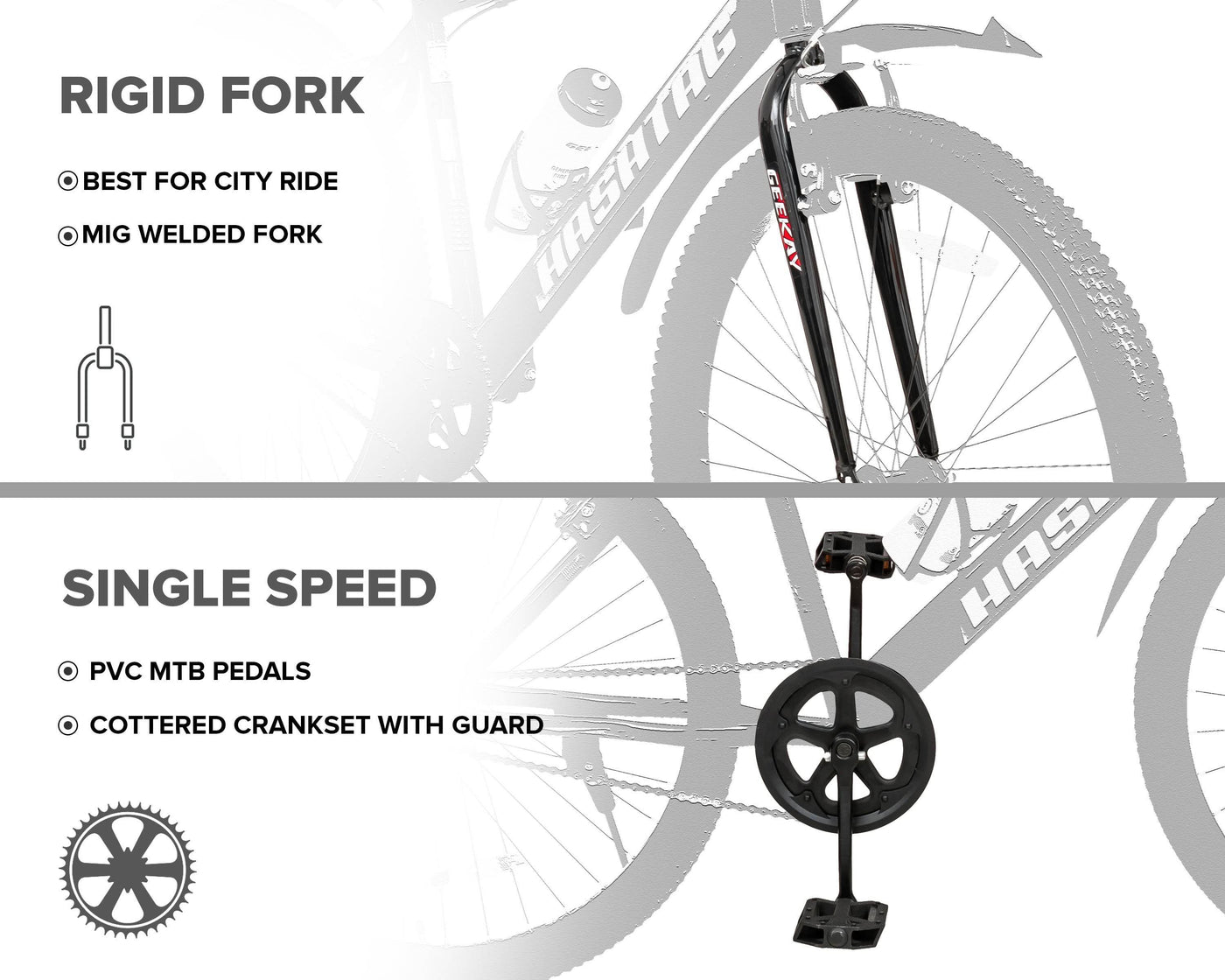 "HASHTAG ZXR 1.0 26T - Geekay Bikes"