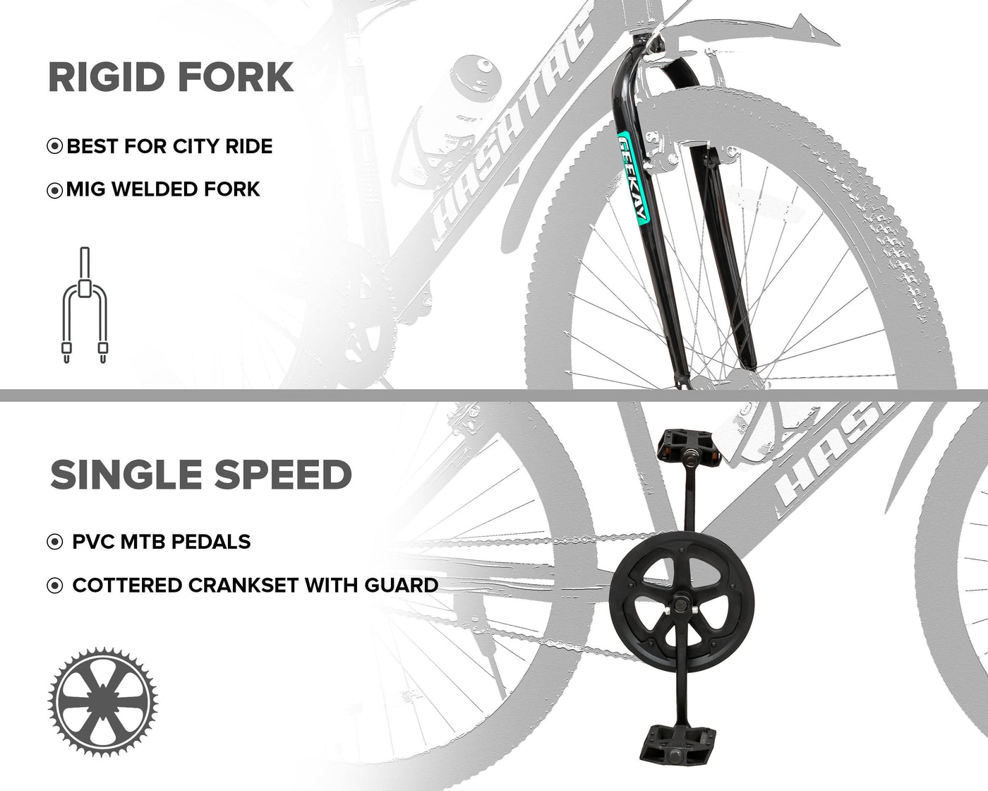 "HASHTAG ZXR 1.0 26T - Geekay Bikes"