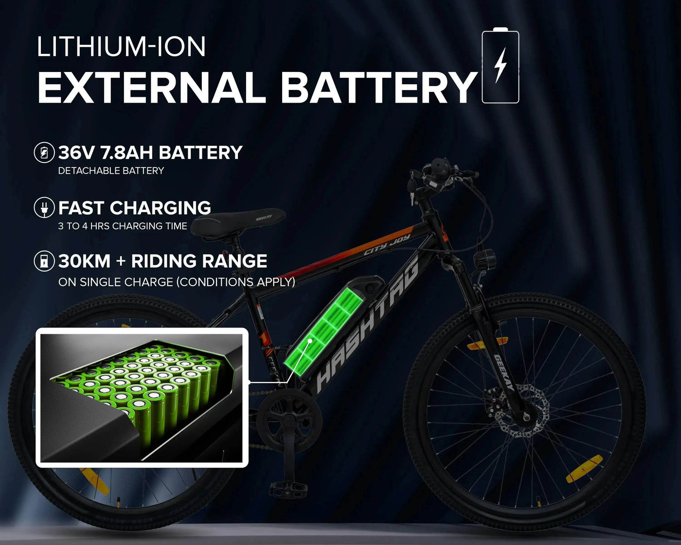 "HASHTAG ELECTRIC 27.5T - Geekay Bikes"