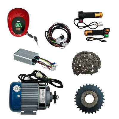 "Geekay 48V 750W BLDC Chain Type E-Rickshaw Conversion Kit - Geekay Bikes"
