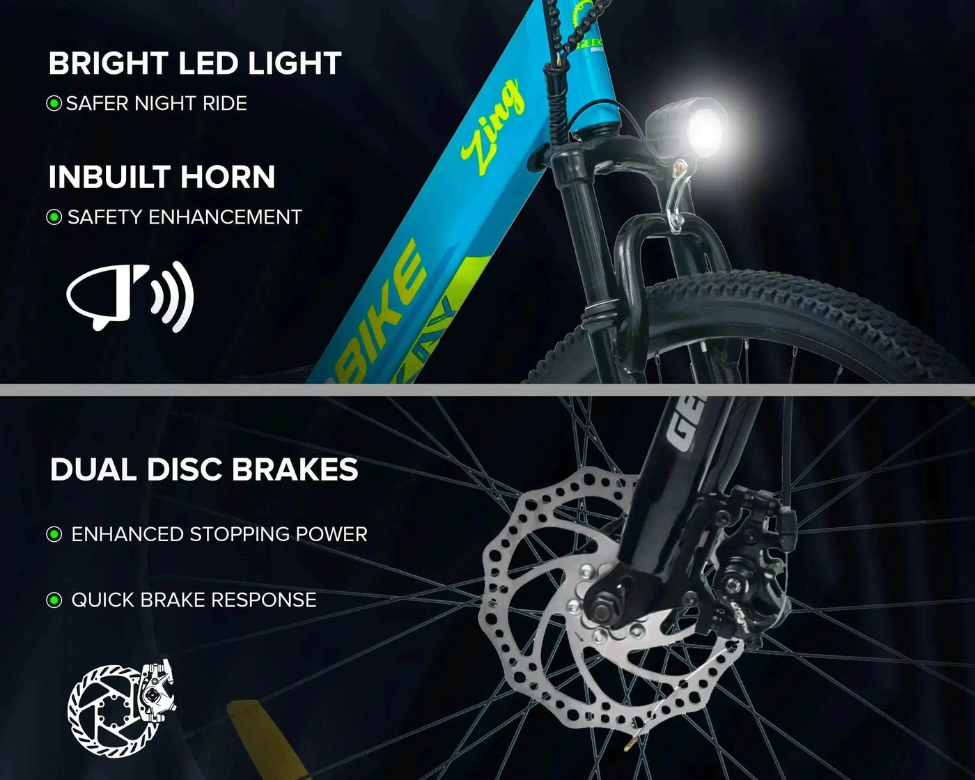 "ECO BIKE ZING 27.5T (WITH 7.8AH LI-ION BATTERY) - Geekay Bikes"