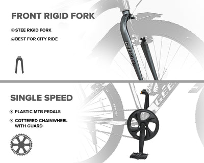 "BURN - RIGID FORK 26T - Geekay Bikes"