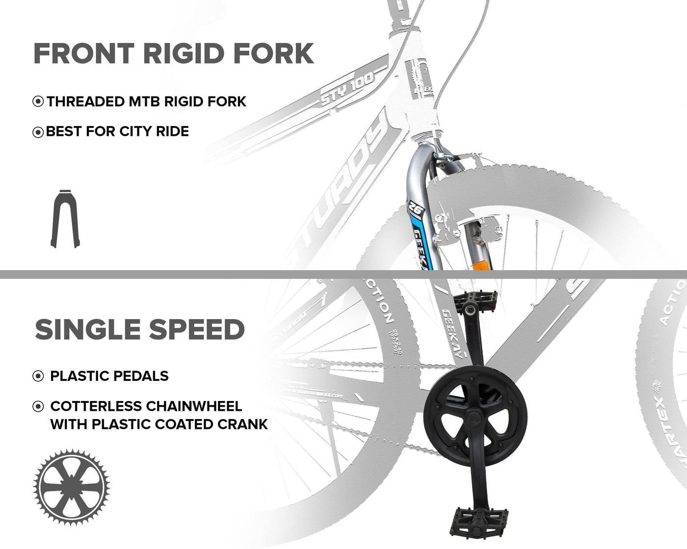 "STURDY 26T - Geekay Bikes"