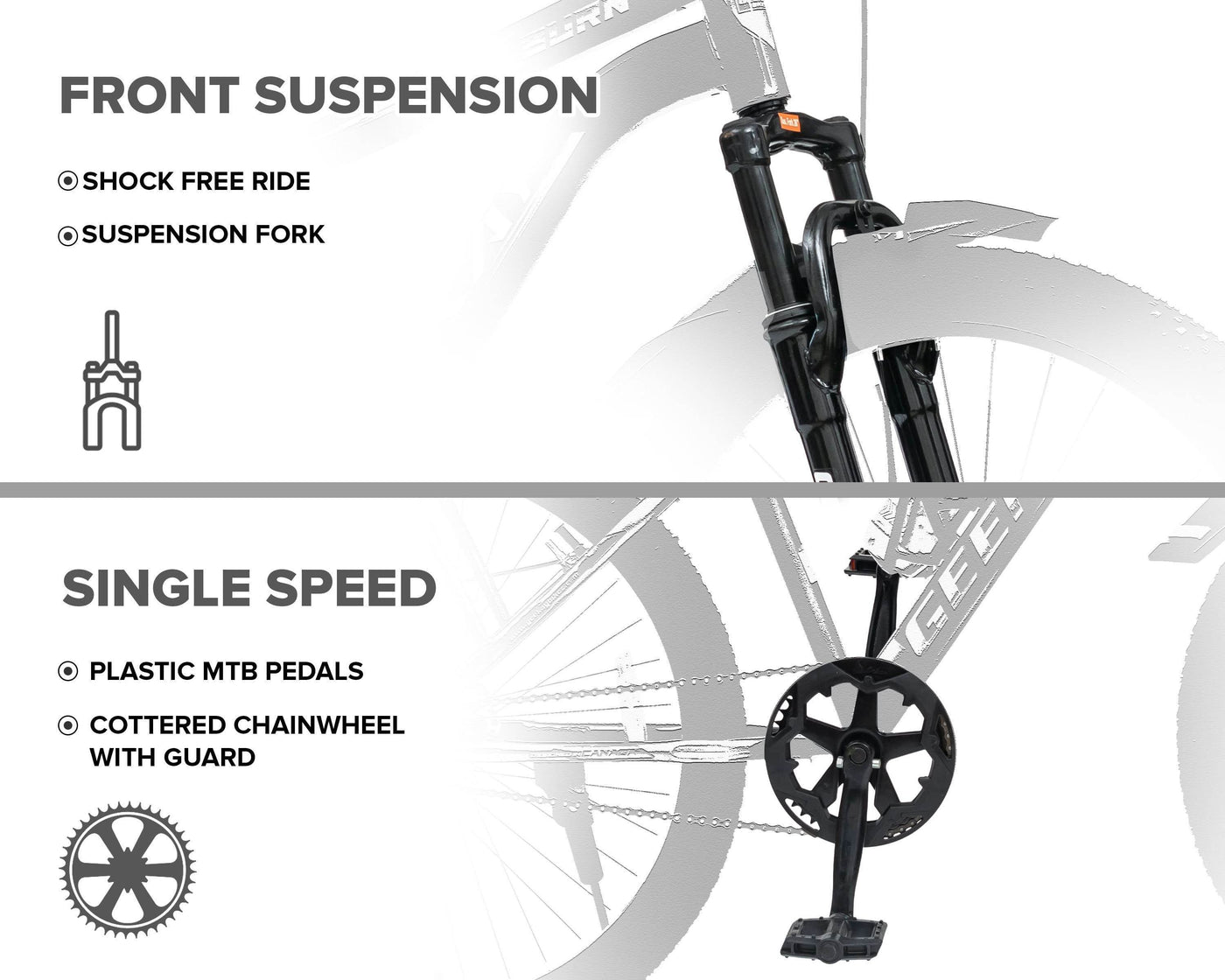 "BURN - SUSPENSION FORK 27.5T - Geekay Bikes"