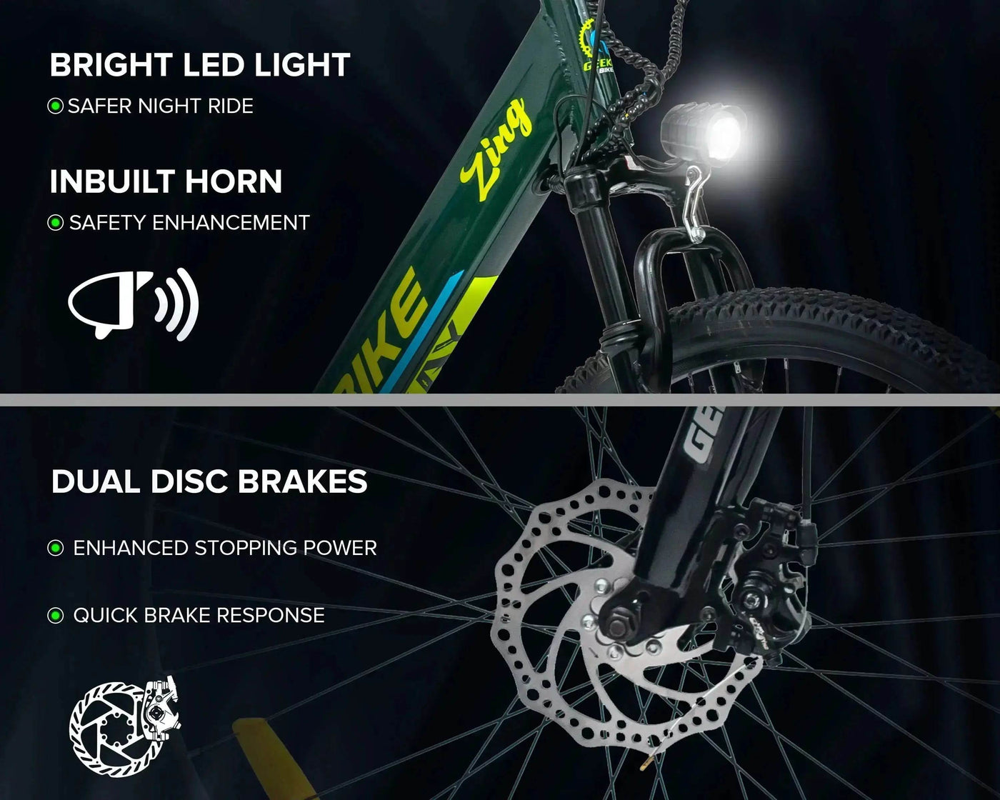 "ECO BIKE ZING 27.5T (WITH 7.8AH LI-ION BATTERY) - Geekay Bikes"