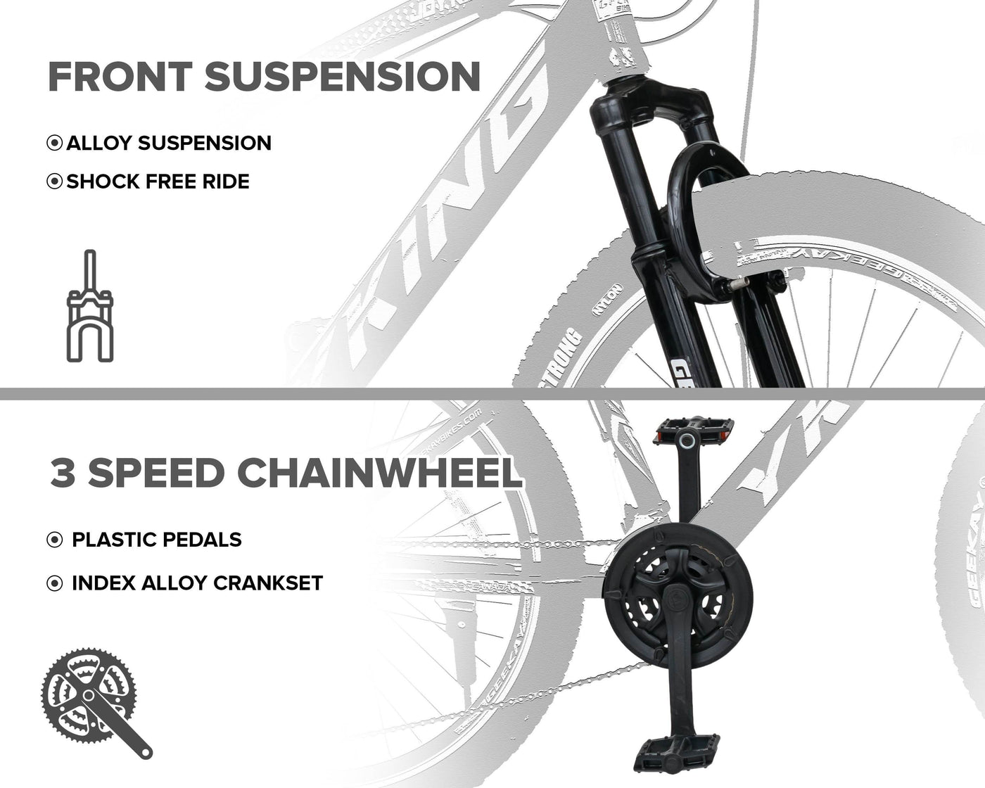 "Y-KING MULTI-SPEED 26T - Geekay Bikes"