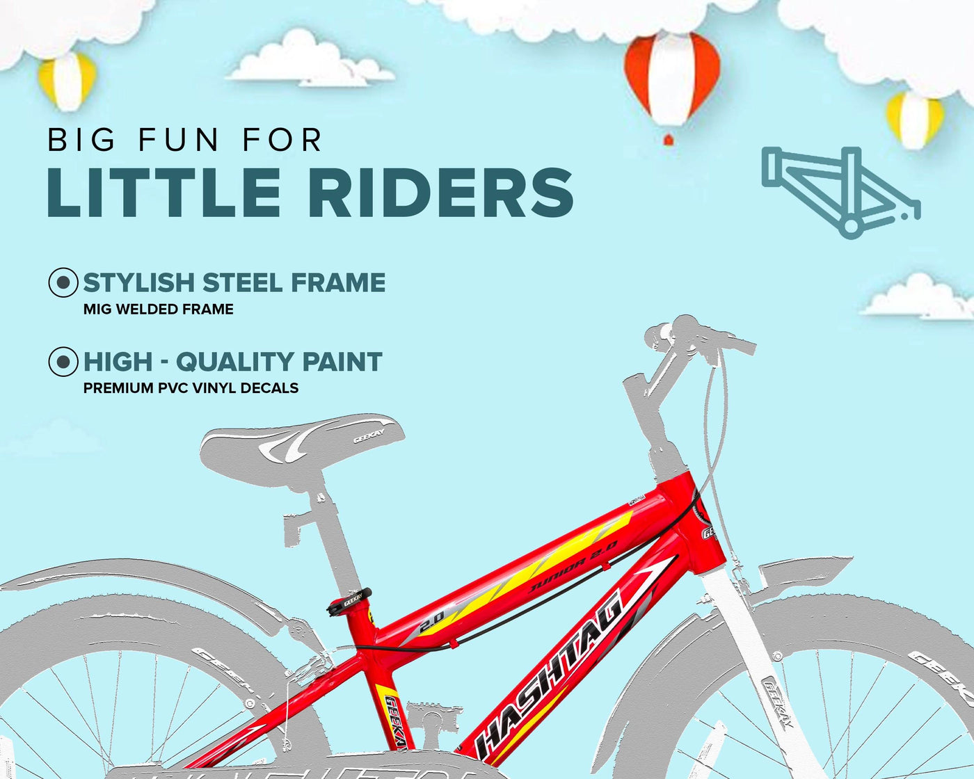 "HASHTAG JUNIOR 2.0 20T - Geekay Bikes"