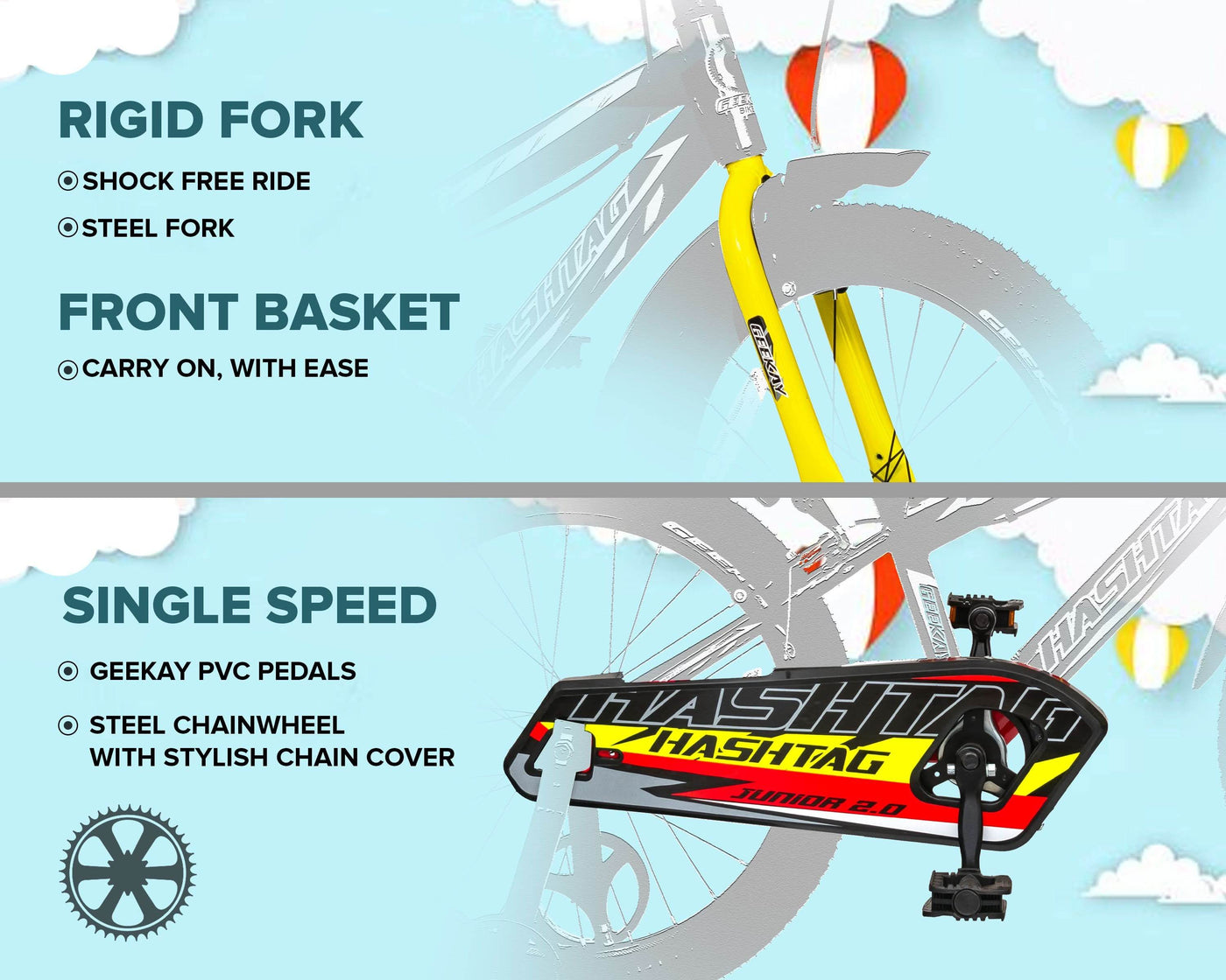 "HASHTAG JUNIOR 2.0 20T - Geekay Bikes"