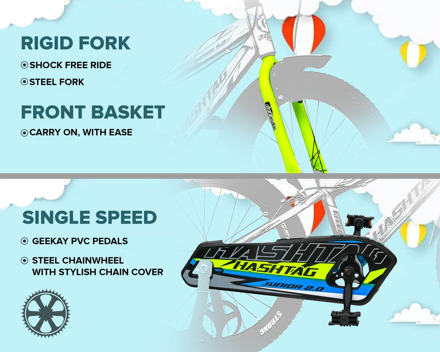 "HASHTAG JUNIOR 2.0 20T - Geekay Bikes"