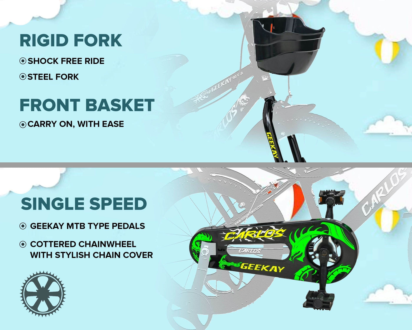 "CARLOS 16T - Geekay Bikes"