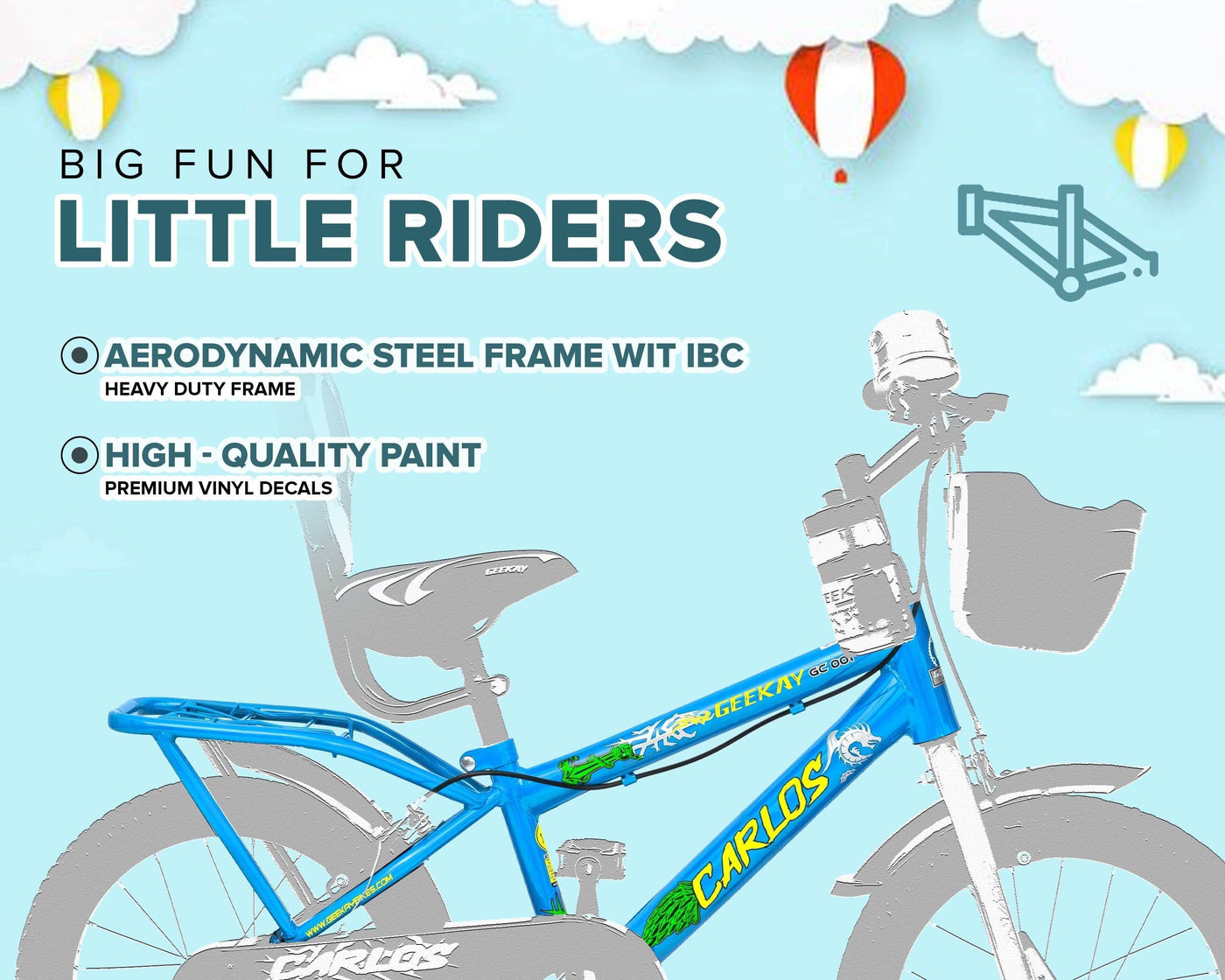 "CARLOS 16T - Geekay Bikes"