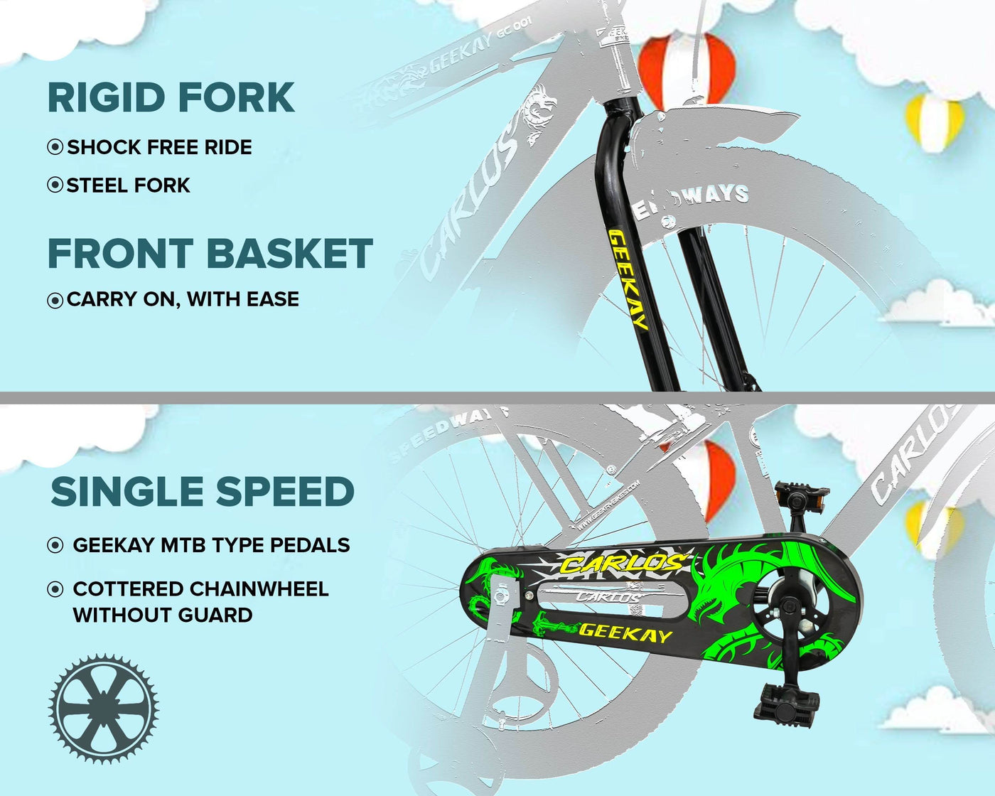 "CARLOS 20T - Geekay Bikes"