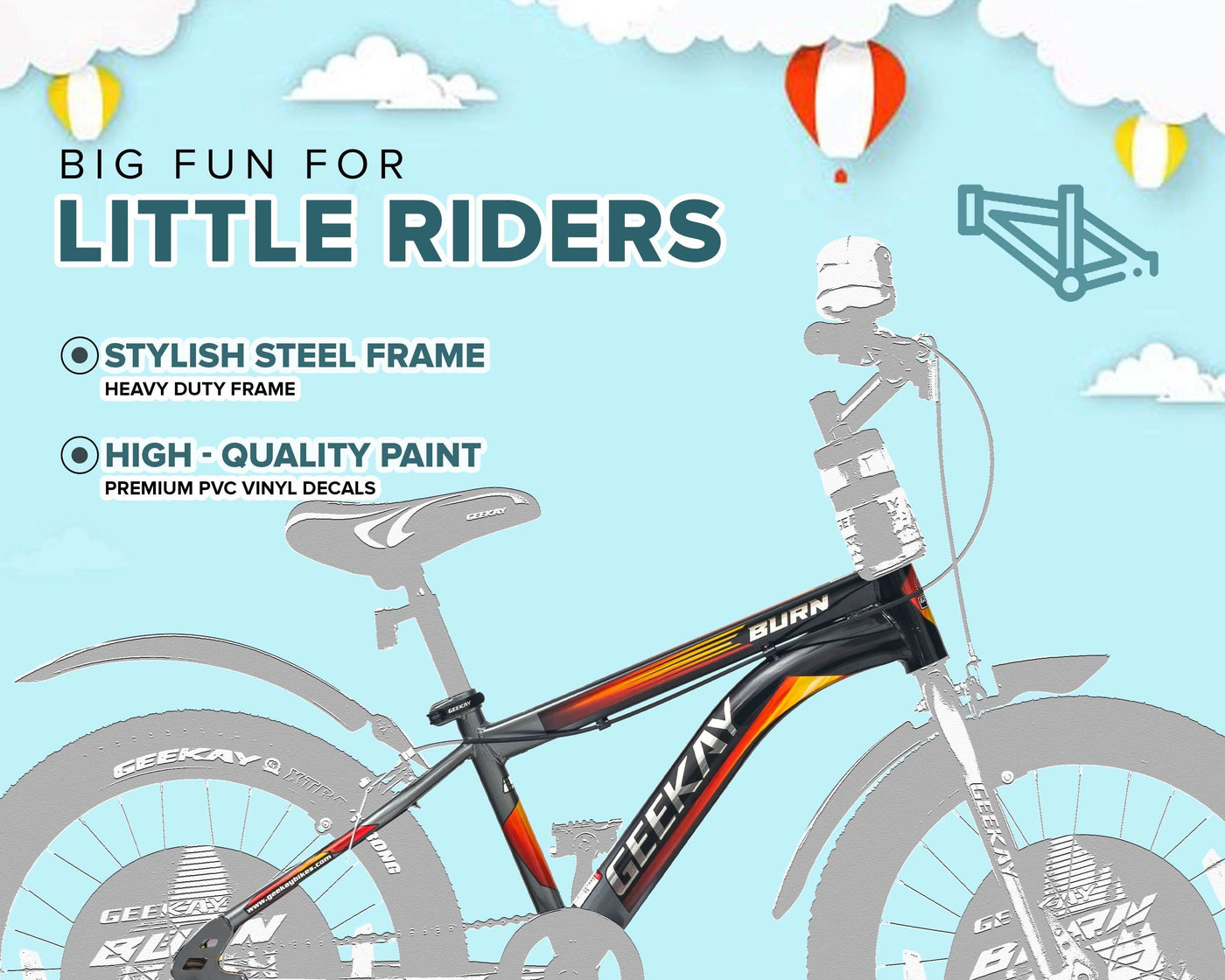 "BURN - RIGID FORK 20T - Geekay Bikes"