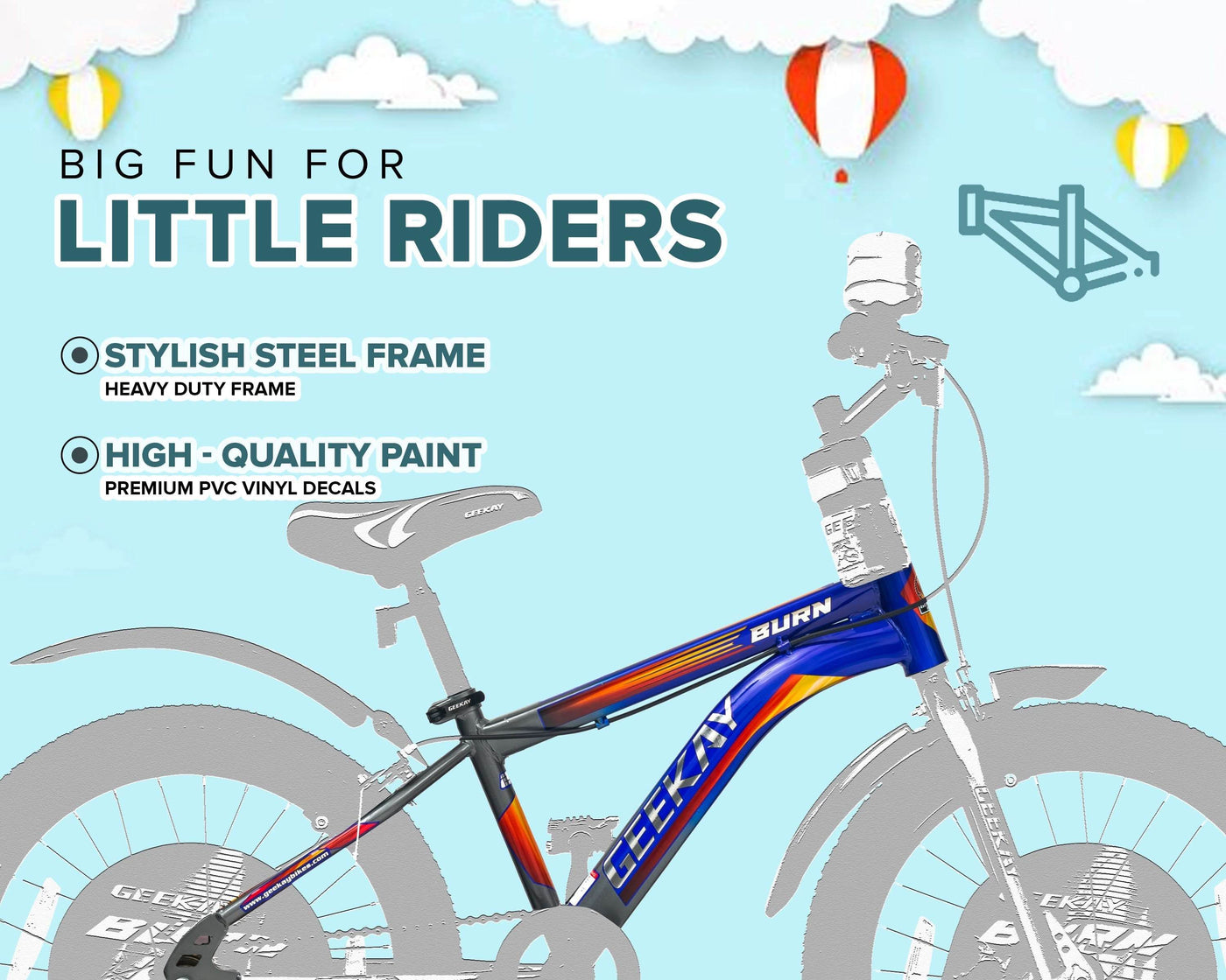 "BURN - RIGID FORK 20T - Geekay Bikes"