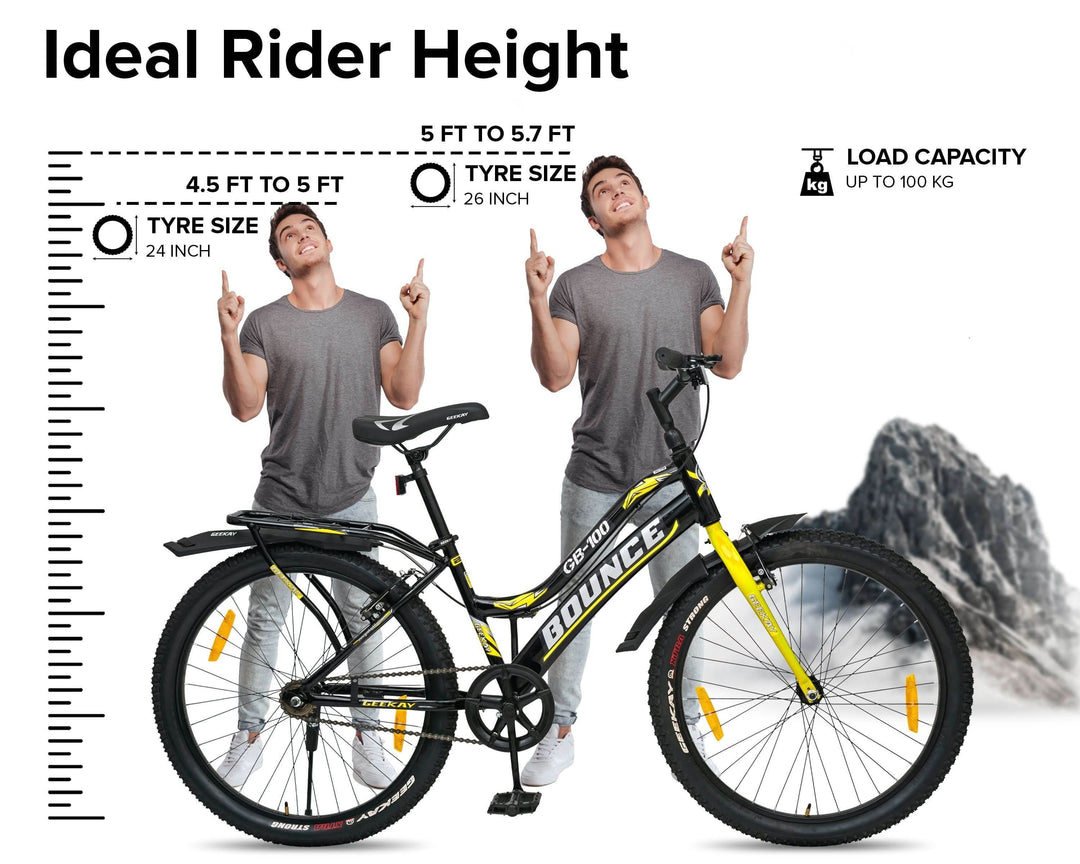 Bounce Non Gear Cycle For Men Buy Bounce Bicycle 24t Online At The