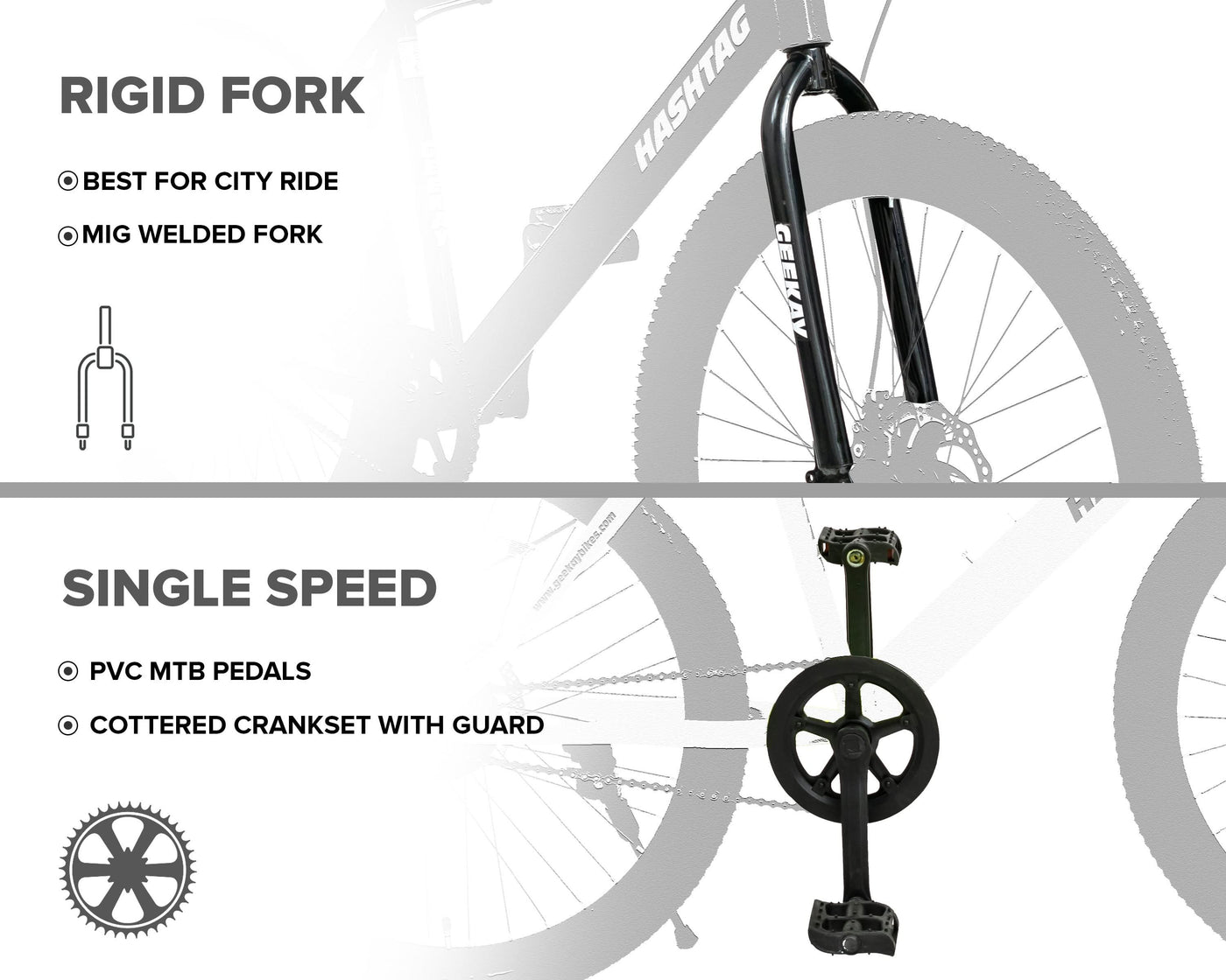 HASHTAG 26T Geekay Bikes
