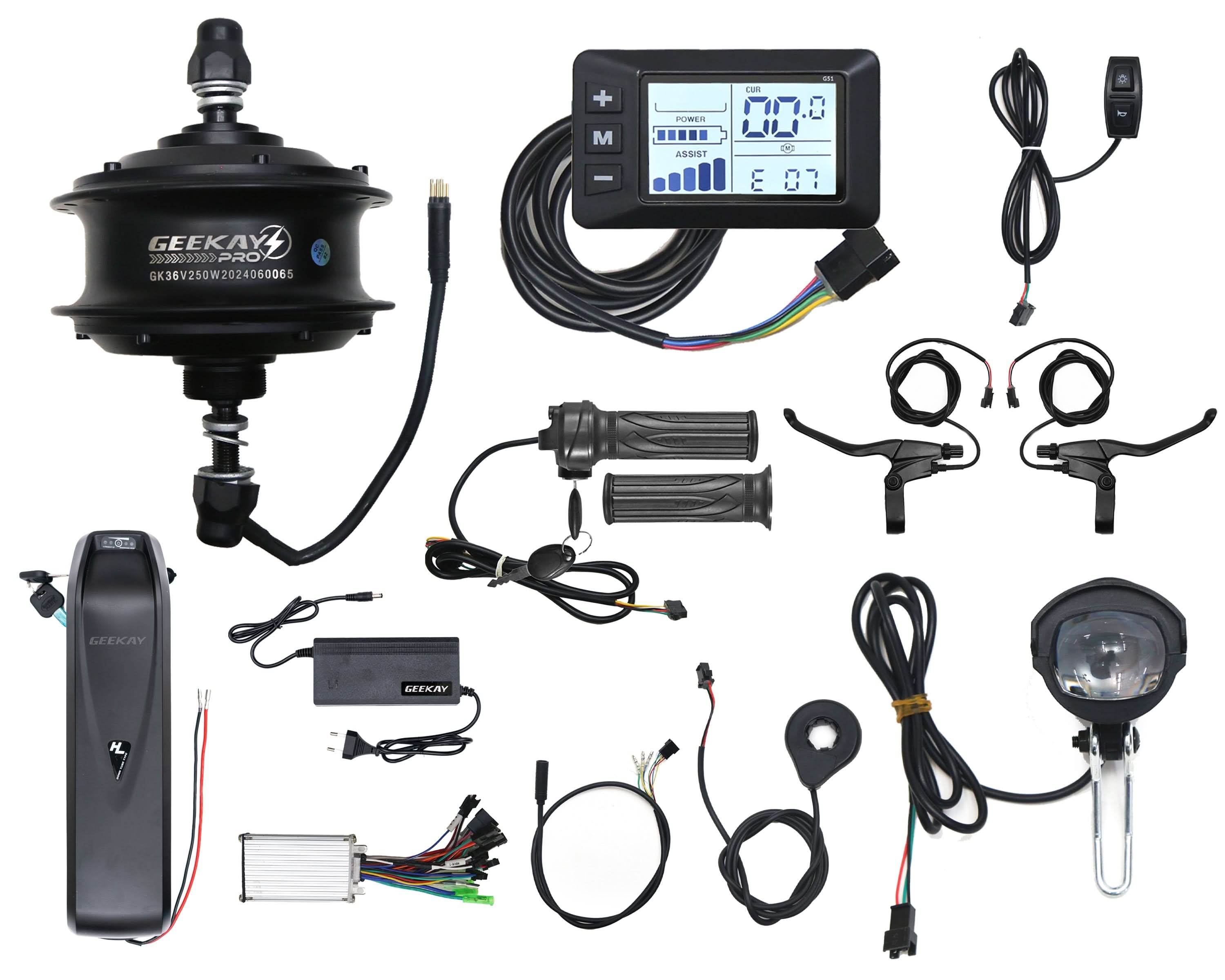 Electric bike kit with battery