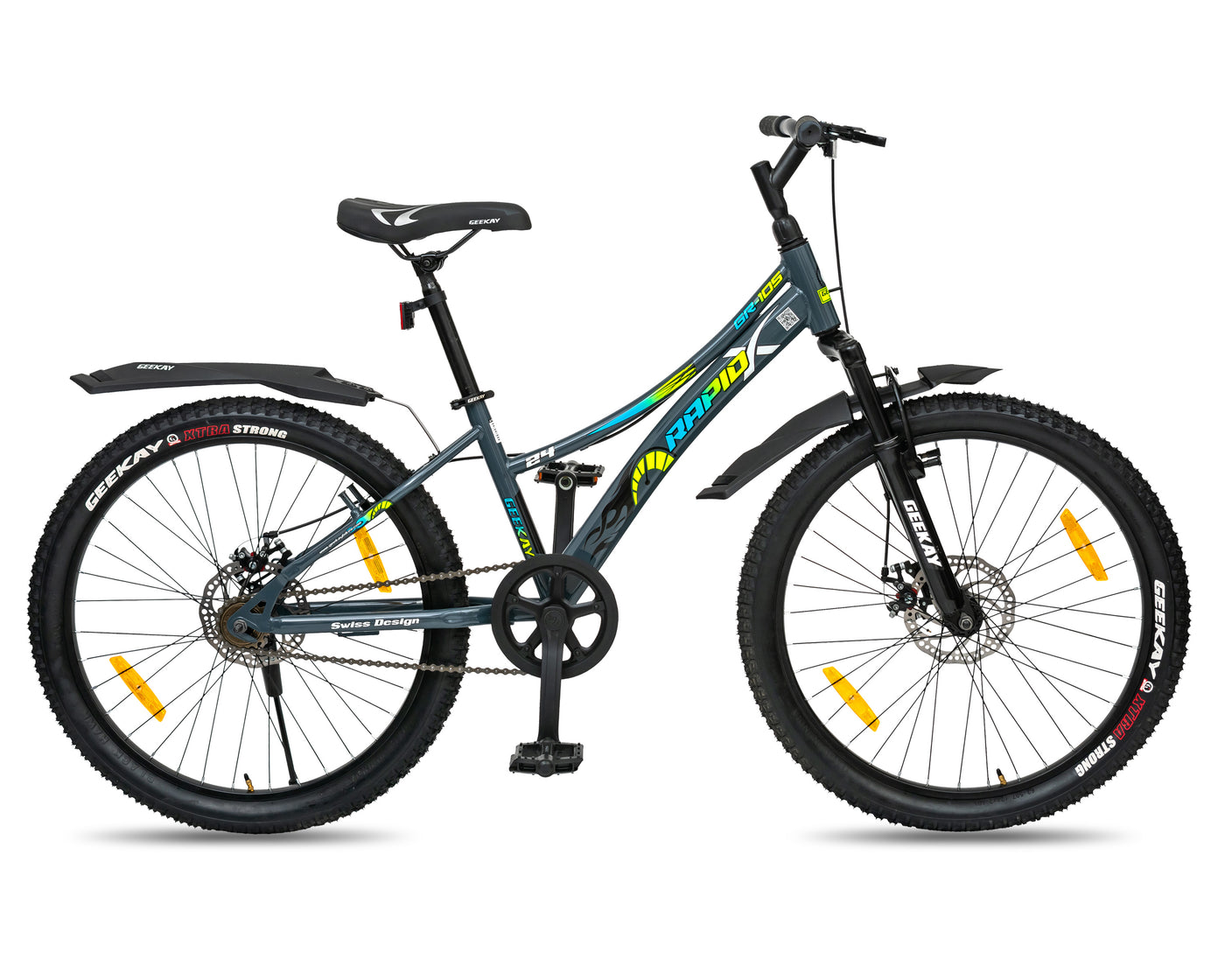 Gray Yellow Mountain Bicycle