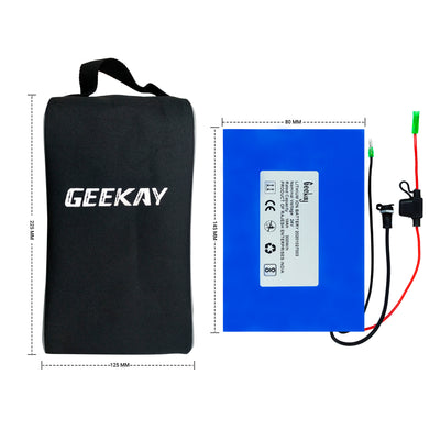 24V Li-ion Battery for Geekay PMDC Side Motor Kit Li-ion 10AH Battery 